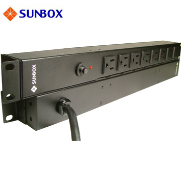 SUNBOX 8埠機架型電源排插 (無電錶1u/0u)