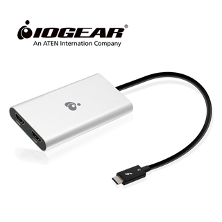 美國 IOGEAR Thunderbolt 3 轉 4K HDMI 雙螢幕轉接器