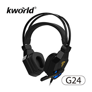 【Kworld 廣寰】頭戴發光電競耳麥 G24