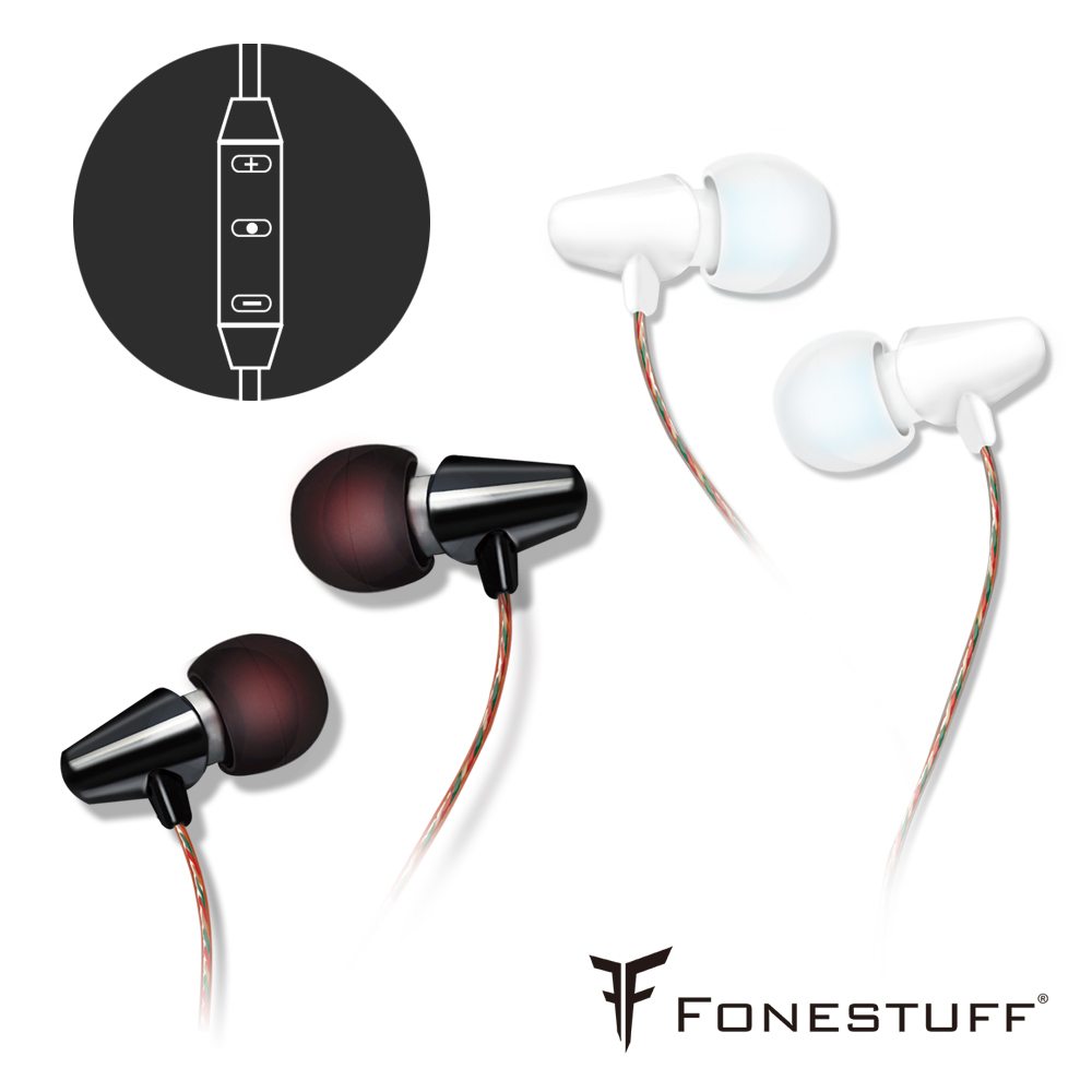 Fonestuff Fits12 陶瓷運動休閒風格耳機-白