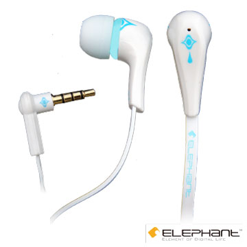 ELEPHANT 極致音效之三星手機專用線控耳麥(IP-HS-006W) 白色