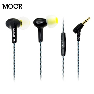 MOOR O2 入耳式音樂立體聲運動耳機-藍紋