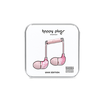Happy Plugs 特仕限定款入耳式耳機 - 粉色大理石