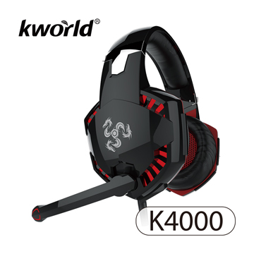 廣寰 kworld 玩家級電競耳麥K4000-BR-黑紅