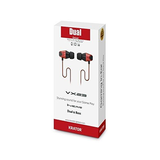 (福利品)【Kworld 廣寰】入耳式音樂耳麥VX23B(紅色)