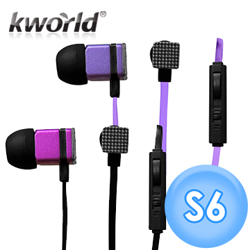 (福利品) kworld 廣寰 入耳式電競音樂耳麥 S6A/B