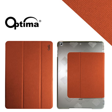 Optima iPad Air New Stylish 丹寧紋保護套 - 橘色