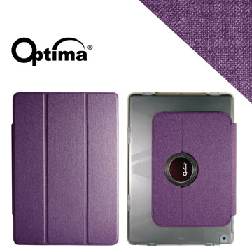 Optima iPad Air Smart 360 亞麻紋保護套 - 紫色