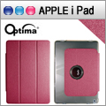 Optima iPad Air Smart 360 亞麻紋保護套-莓紅色