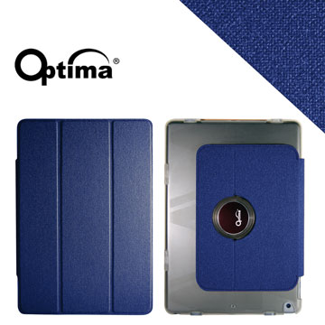 Optima iPad Air Smart 360 亞麻紋保護套 - 藍色