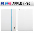 ROCK iPad Air 360度旋轉支架側翻皮套(白)