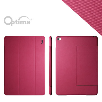 Optima iPad Air 2 義大利皮革多角度保護套 - 針織系列 - 莓