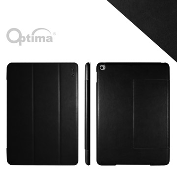 Optima iPad Air 2 義大利皮革多角度保護套 - 纖柔系列- 黑