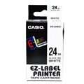 CASIO 標籤機專用色帶-24mm【共有6色】白底黑字XR-24WE1(KL-G2TC標籤機款適用)