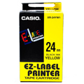 CASIO 標籤機專用色帶-24mm【共有6色】黃底黑字XR-24YW1(KL-G2TC標籤機款適用)