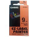 CASIO 標籤機專用色帶-9mm【共有9色】紅底黑字XR-9RD1