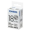 CASIO 標籤機專用特殊色帶-18mm【線材專用】白底黑字XR-18HMWE(5.5公尺)