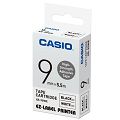 CASIO 標籤機專用特殊色帶-9mm【高黏性材質】白底黑字XR-9GWE(5.5公尺)