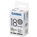 CASIO 標籤機專用特殊色帶-18mm【高黏性材質】白底黑字XR-18GWE(5.5公尺)