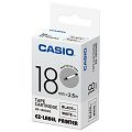 CASIO 標籤機專用特殊色帶-18mm【熱縮套管專用】白底黑字XR-18HSWE(2.5公尺)