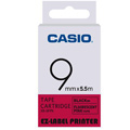 CASIO 標籤機專用特殊色帶-9mm【瑩光色材質】瑩光桃紅底黑字XR-9FPK(5.5公尺)