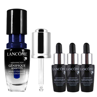 【LANCOME 蘭蔻】超進化肌因活性安瓶20ml+加贈 超進化肌因賦活露7ml x 3