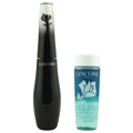 《LANCOME 蘭蔻》黑天鵝羽扇睫毛膏(防水版)(01)10g+快速眼唇卸妝液30ml