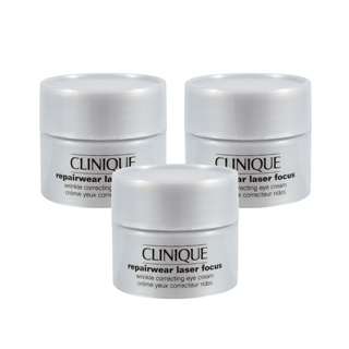 【Clinique 倩碧】奇蹟光特效撫紋眼霜 5ml 超值3入組