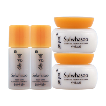 《Sulwhasoo 雪花秀》彈力緊顏2件組EX(彈力緊顏霜EX5ml+潤燥精華EX4ml)*2