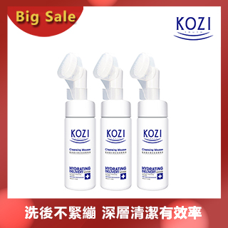 KOZI蔻姿 超水潤洗卸潔顏慕斯 150ml(3入組)