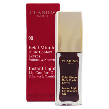 《CLARINS 克蘭詩》彈潤植萃美唇油7ml-#08黑醋栗紫