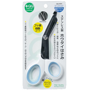 日本綠鐘+QQ不鏽鋼家護用繃帶安全剪(QQ-904)
