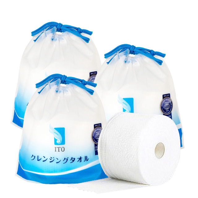 日本ITO洗臉巾(1卷/80片)*3+濃密泡沫洗面乳120g*1+壓縮面膜(6入/包)*1