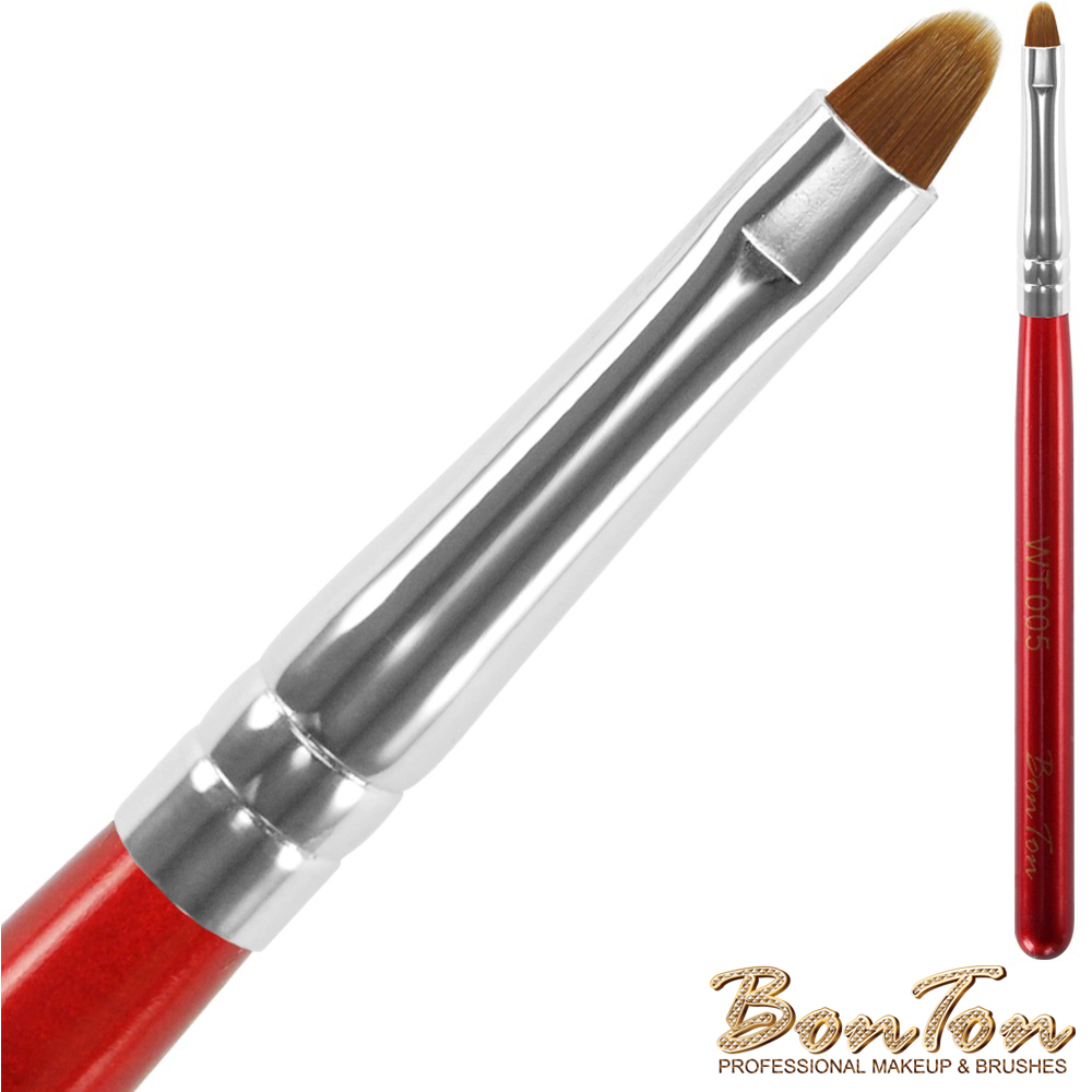 BonTon 湛紅短柄 圓眼線刷 WT005 貂色纖維直毛