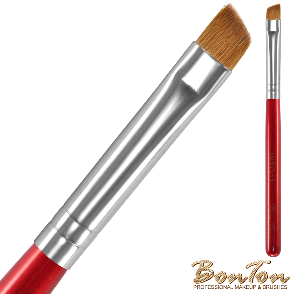 BonTon 湛紅短柄 斜刷(M) WTQ11-70%貂毛