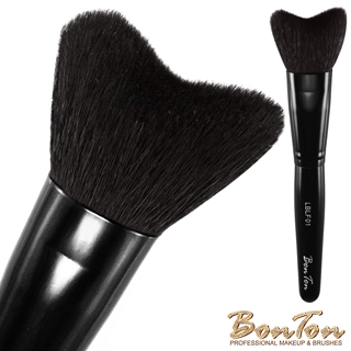 BonTon 墨黑系列 M形修容刷(大) LBLF01頂級光峰羊毛