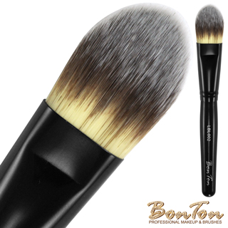 BonTon 墨黑系列 扁粉底刷(大) LBL002 三色纖維毛