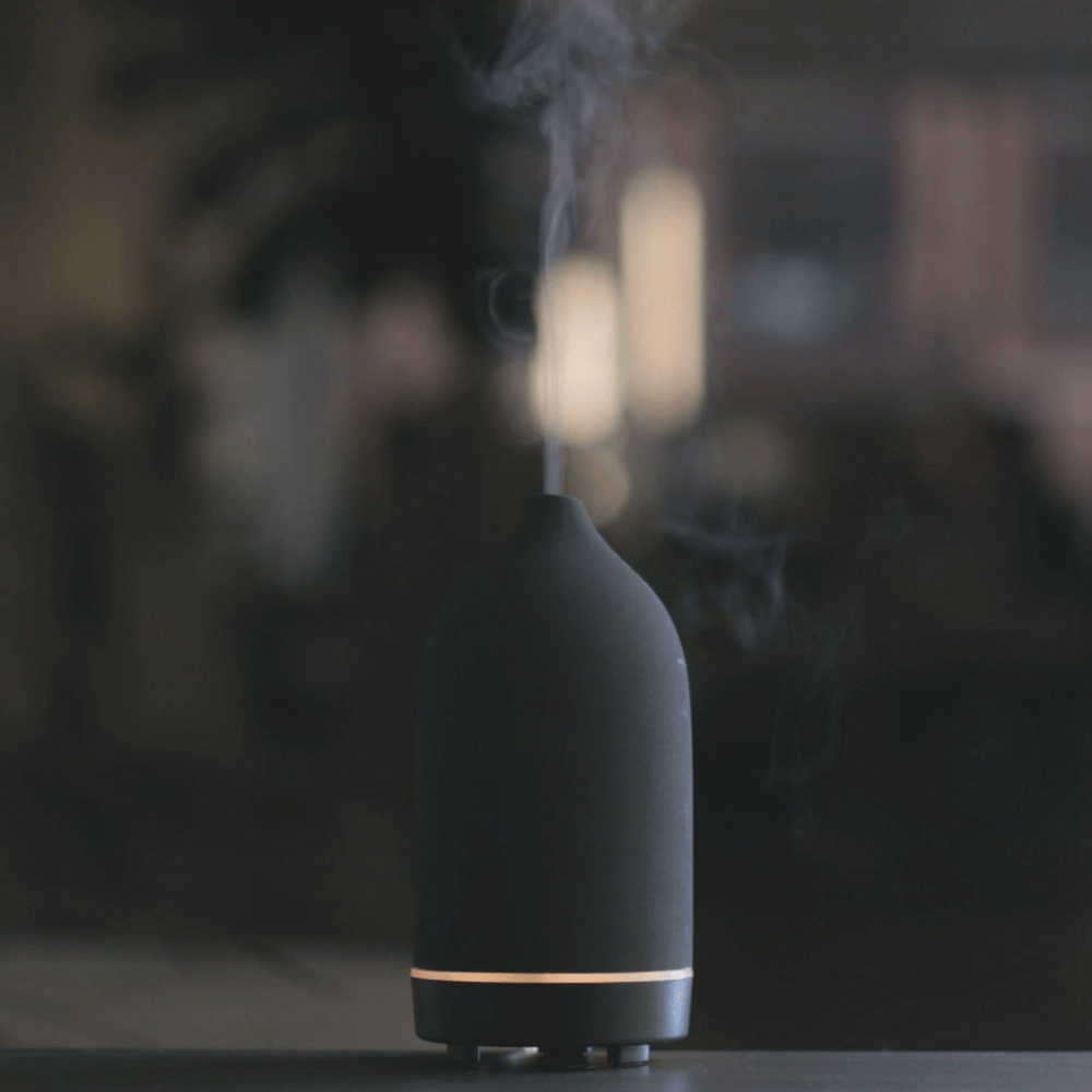 Les Nez Fragrance Nose-Zen Style Ceramic Ultrasonic Fragrance Water Oxygen Machine-Snow White Ripple/Buy Get 3 Essences - Fragrances - Other Materials White
