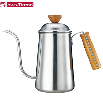 Tiamo 1404 不鏽鋼細口壺木柄把手 1.2L(HA1654)