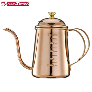 Tiamo 1405細口壺0.7L附刻度標-玫瑰金(HA1655BZ)