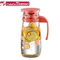 Tiamo 玻璃水壺把手款1000ml-普普風紅色(HG2283)