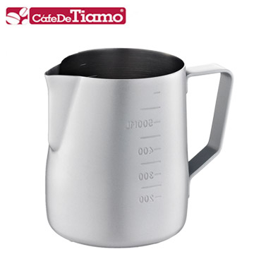 Tiamo 專業內外刻度不鏽鋼拉花杯600cc-不沾塗層(HC7087)