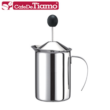 Tiamo 不鏽鋼雙層彈簧奶泡杯200cc(HA2233)