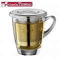 Tiamo玻璃馬克杯320cc(附PC防塵蓋+不銹鋼濾網)