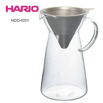 HARIO 不鏽鋼免濾紙濾杯組 MDD-02SV 700ml