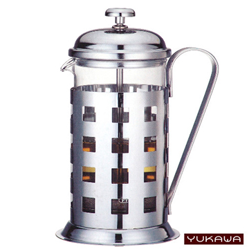 YUKAWA 多功能方格濾壓壺 1000ml (T841B-CK)