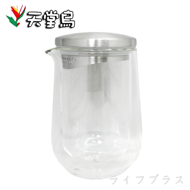 【LINOX】 天堂鳥雙層玻璃隨行壺-1入