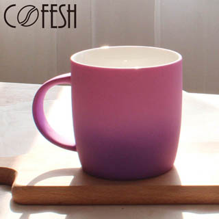 COFESH 時尚半手作粉紫雙色漸層馬克杯350ml MUG-35-PP