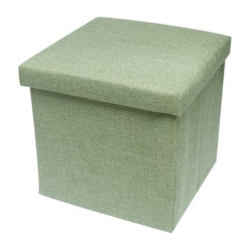 耐重簡約麻布收納椅25cm(綠色)