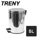 TRENY靜音緩降不鏽鋼垃圾桶_5L